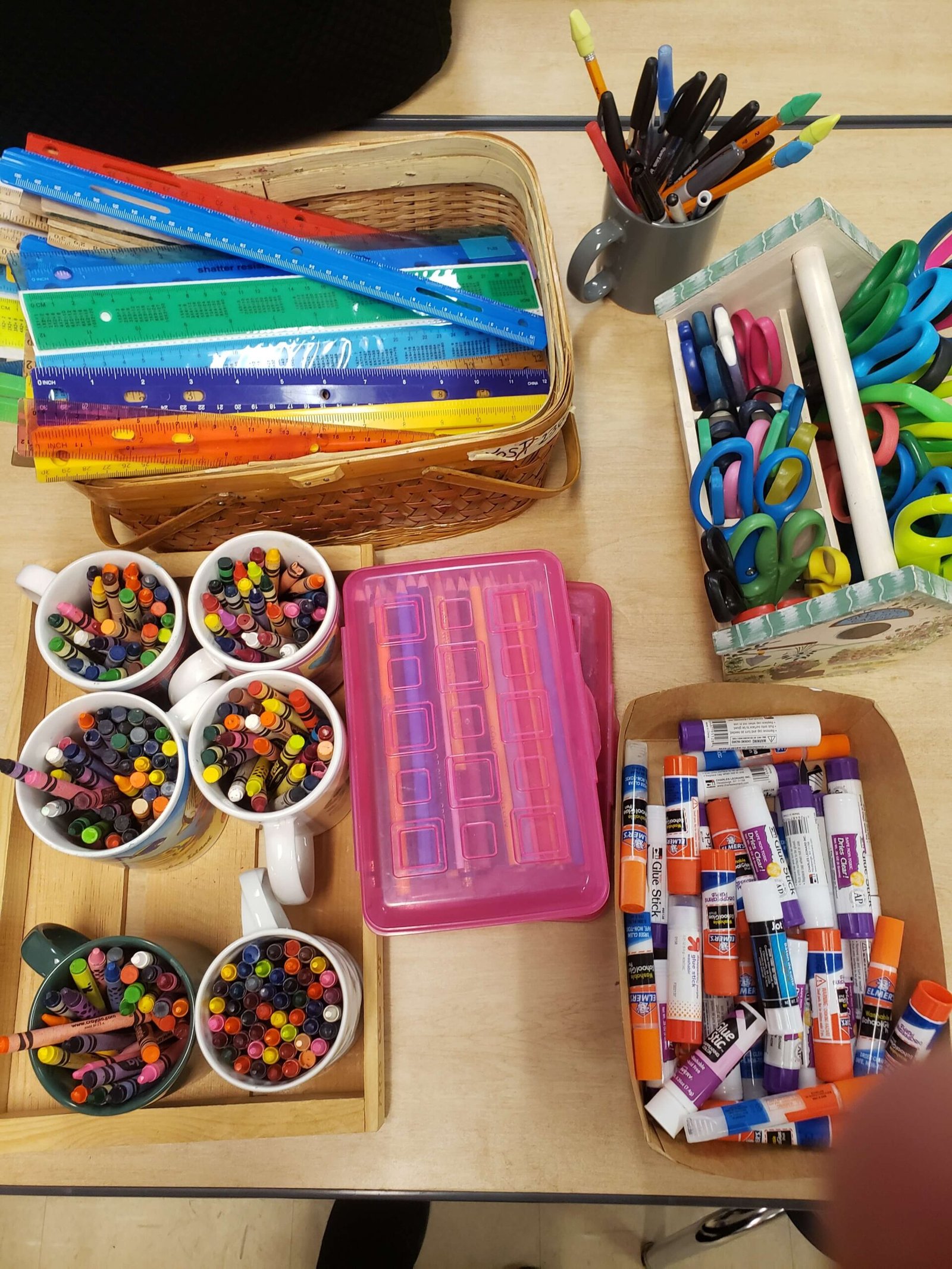 school supplies for zine making